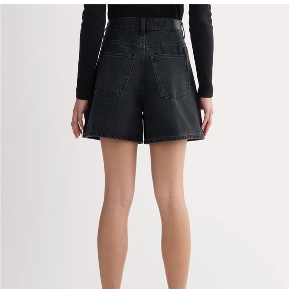 Everlane A-Line Denim Short, Black, size 28 - Picture 2 of 7